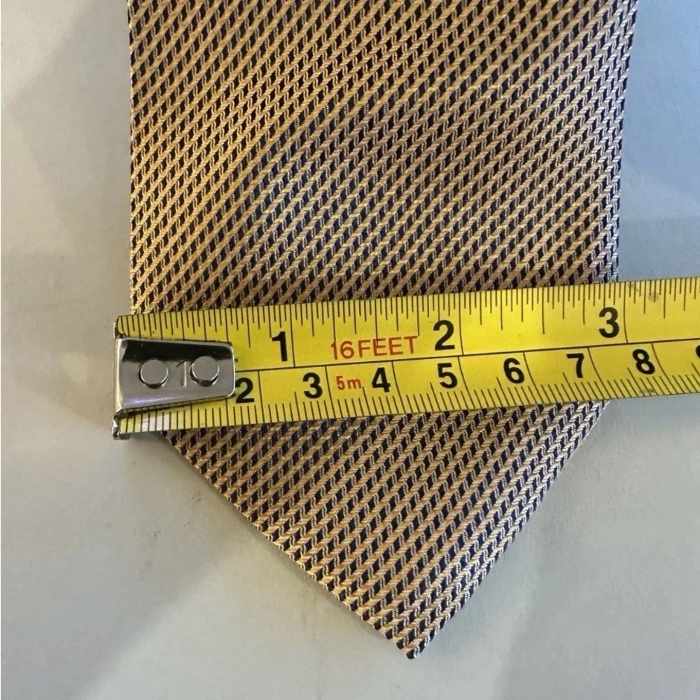 Boss Black and White Patterned Tie